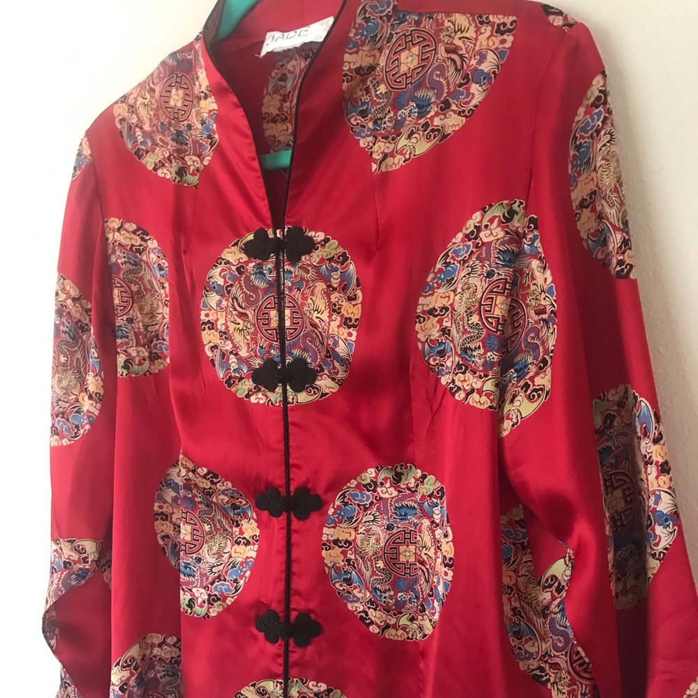 Silk Blouse With Mandarin Collar